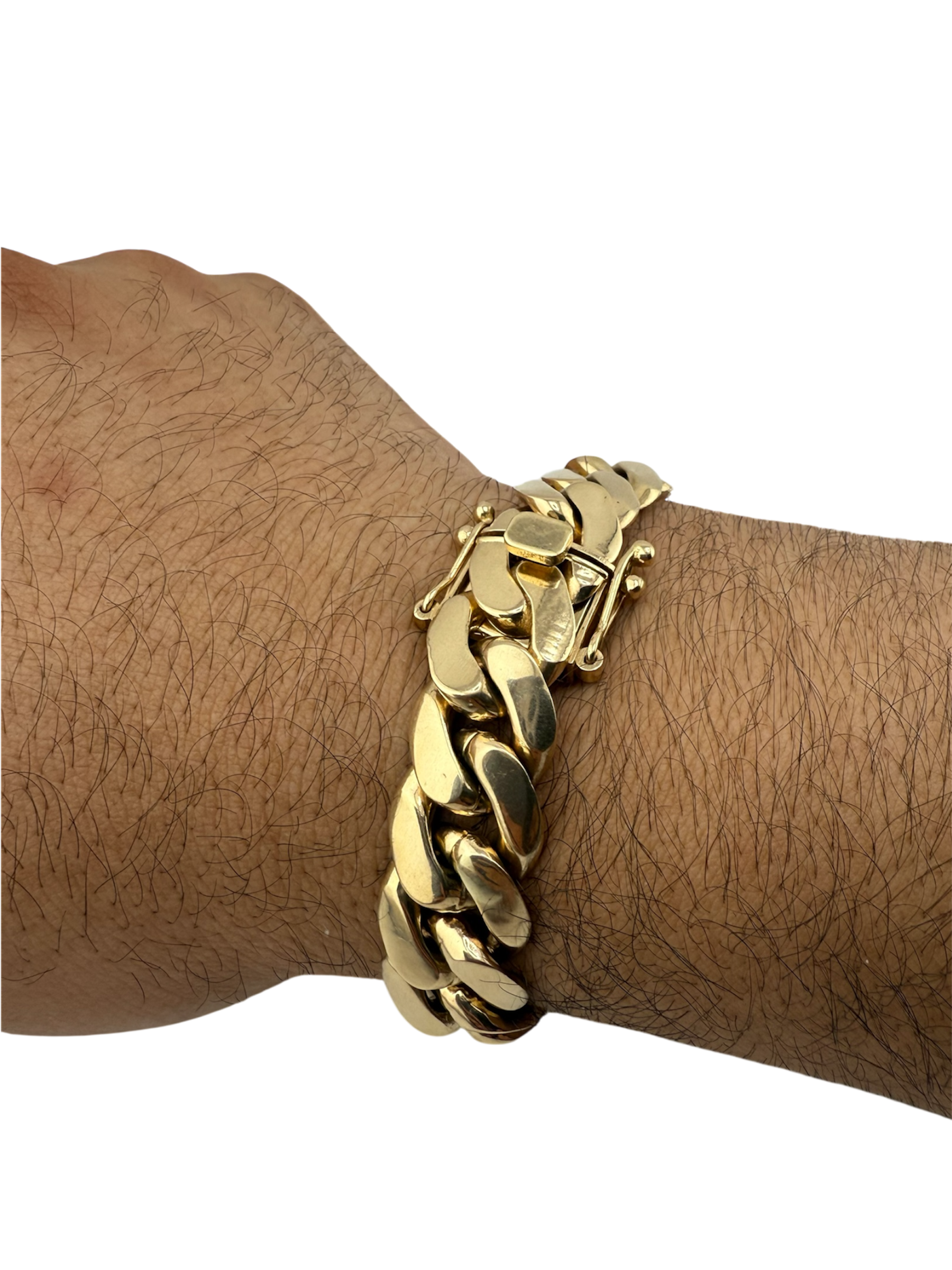 Brazalete Oro 14k Miami cuban
