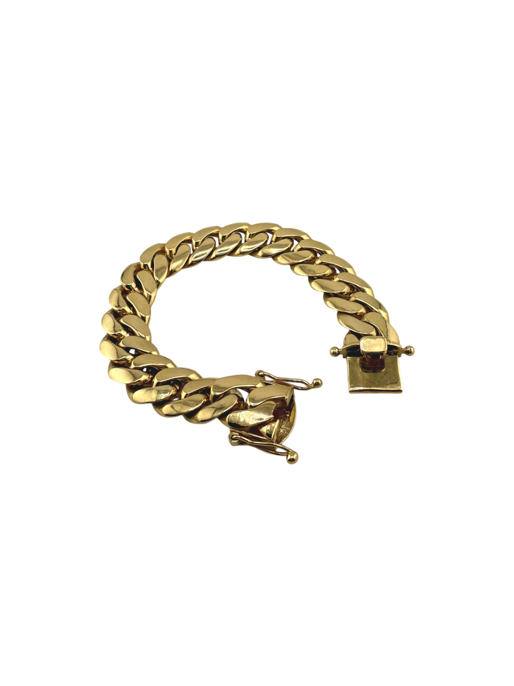 Brazalete Oro 14k Miami cuban